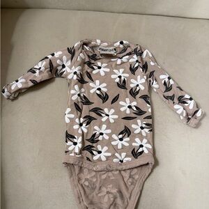 Spearmint Love Floral Baby Onesie - Beige